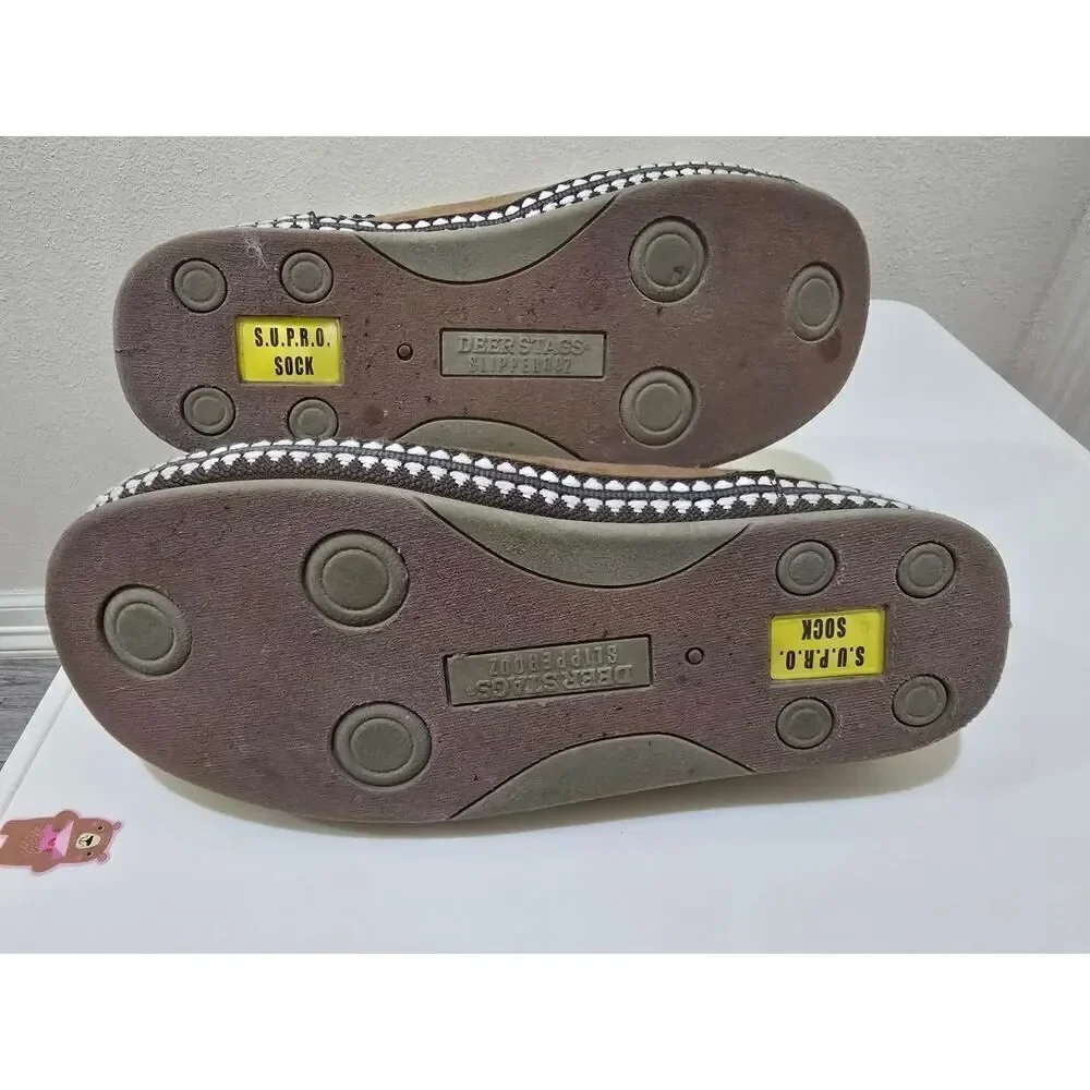 Deer Stags Mens Slipperooz Indoor/Outdoor Slipper Wherever S.U.P.R.O. Sock Brown